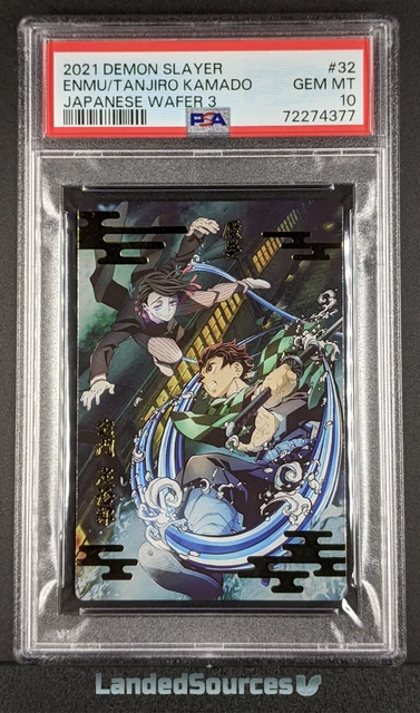 PSA 10 2021 Tanjiro Enmu Wafer Series 3 #32 Demon Slayer Japanese Card ...