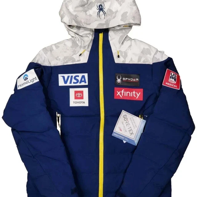 [S] SPYDER USST ROCKET GORE-TEX INFINIUM Down-Fill Jacket Snow Camo US Ski Team