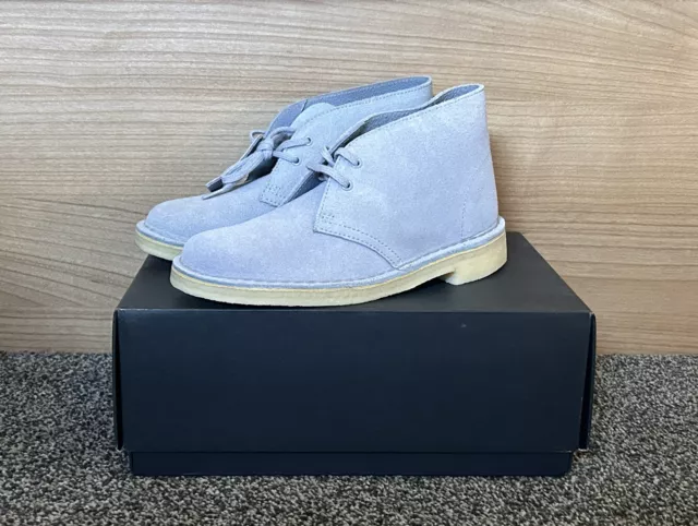 Clarks desert boot cool blue deals