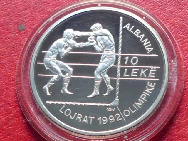 Selten – Albanien 10 Leke Olympia 1992, 28 Gramm , nur 3.500 Exemplare