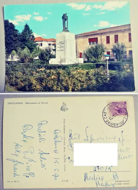 CASTELMASSA - ROVIGO - Monumento ai Caduti, viaggiata 1970