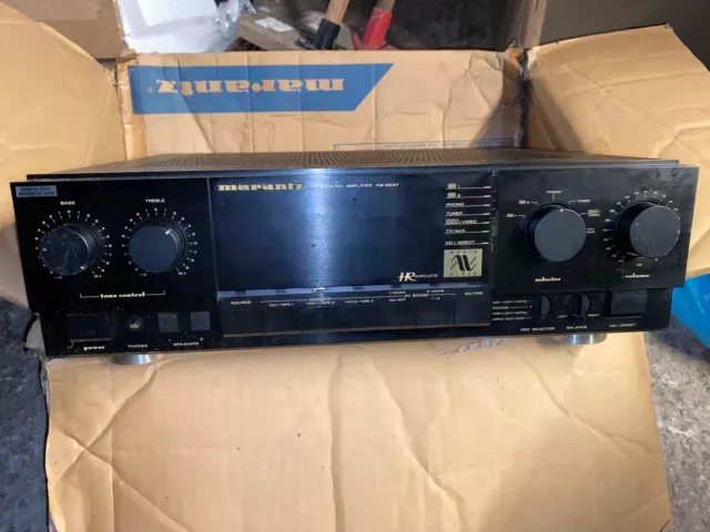 VINTAGE Marantz PM-65AV Amplificatore Stereo Integrato NON TESTATO IN SCATOLA CON MANUALE