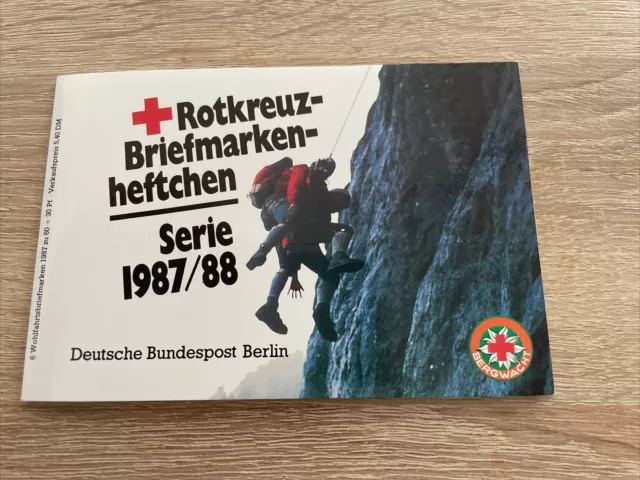 Altes Rote-Kreuz-Schwester-Markenheftchen Berlin 1987/88, m. Ersttagsstempel