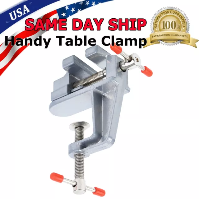 3.5" Miniature Vise Small Jewelers Hobby Clamp On Table Bench Tool Vice Aluminum