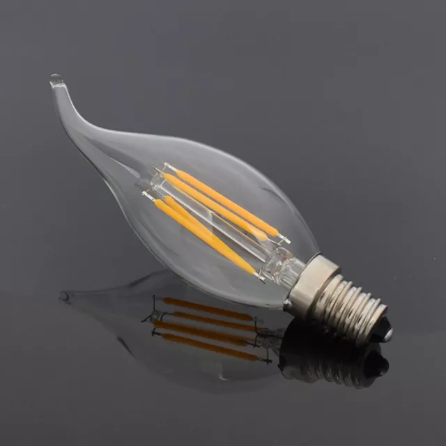 E14 4W C35 Vintage Edison LED Filament Bulb Antique Flame Light Warm White 2700K