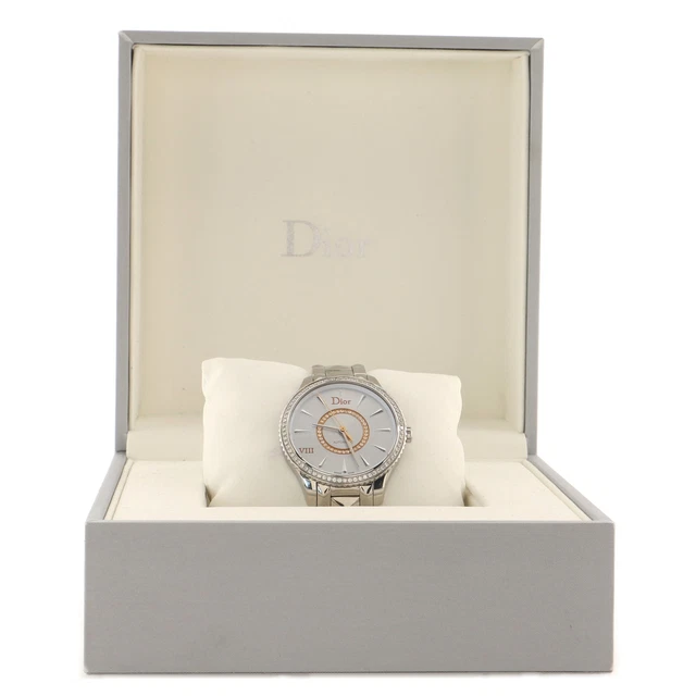Christian Dior VIII Montaigne Automatic Watch Stainless Steel with Diamond Bezel 2