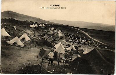CPA AK Militaire MAROC - Camp des convoyeurs a TAZA (92411)