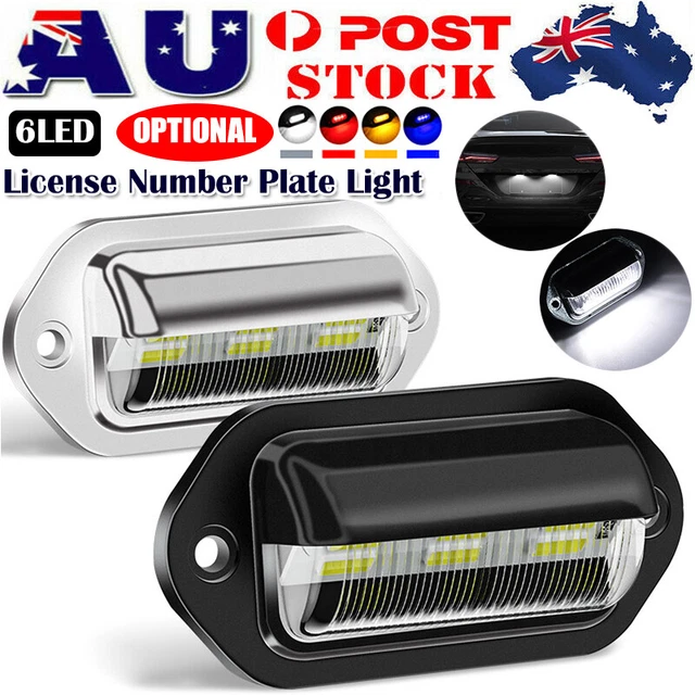 6 LED License Number Plate Light Side Lamp for Truck SUV Trailer Lorry 12/24V AU