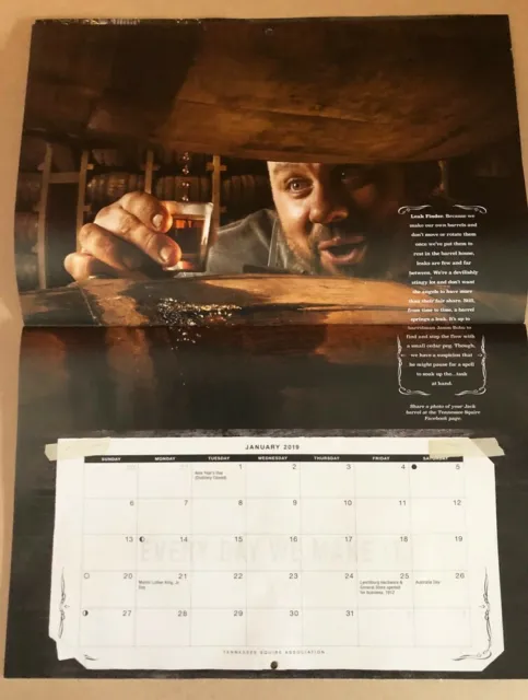 2019 Jack Daniels Tennessee Squire Calendar w/Cover Letter