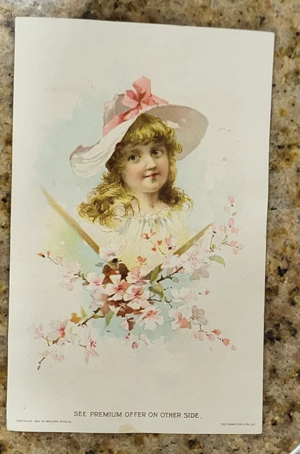 Victorian Trade Card Woolson Spice Toledo OH Meditation