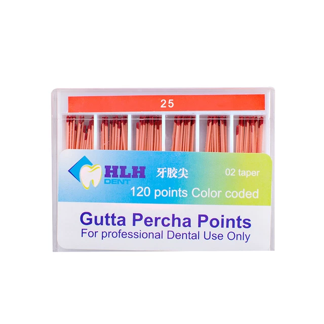 New Dental Endodontics Gutta Percha Points 180740 #25 Red FDA