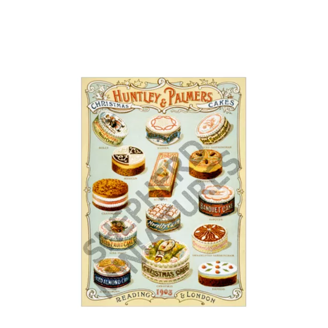 Dolls House Miniature 1/12th Scale Christmas Cakes Poster