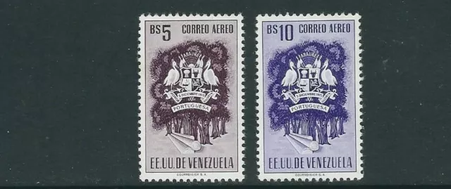 Venezuela 1953 Bras De Portugais Et Forêt (Sc C498-C499) VF Mlh Lire Description