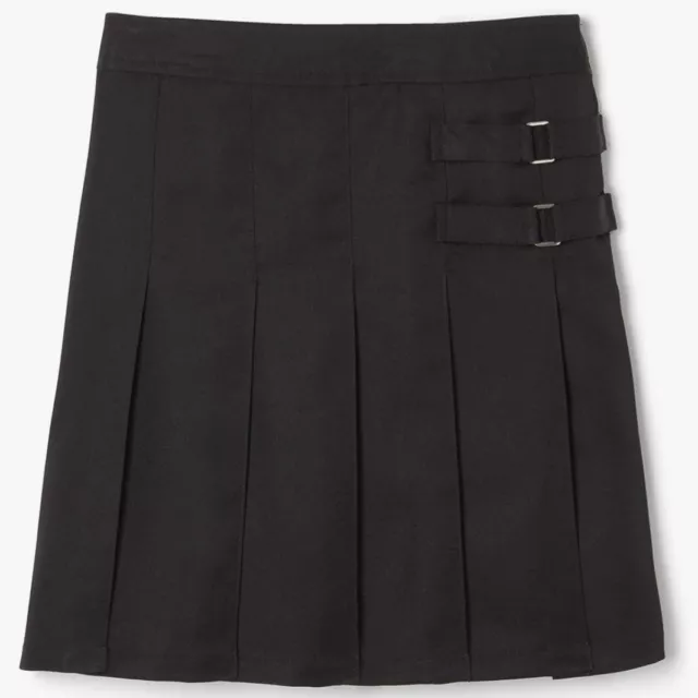 French Toast Size 16 Girls Black Pleated School Uniform Skirt W/ Built In Shorts