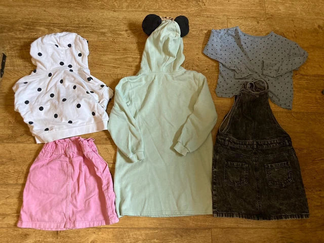 girls clothing bundle 7-8 years  7 Tu Dresses, Hooded Cardi. Skirt Minnie Mouse 2