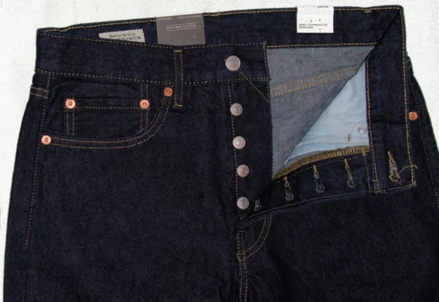 Jeans blu da uomo indaco Levis 501 gamba dritta Levi's regolari vestibilità classica VENDITA!