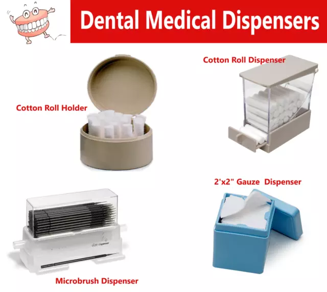 Dental Cotton Roll Dispenser Microbrush Dispenser 2"x 2" SPONGE DISPENSER, etc.