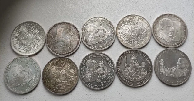 Allemagne RFA 10 Pièces de 10 Mark en Argent 625%