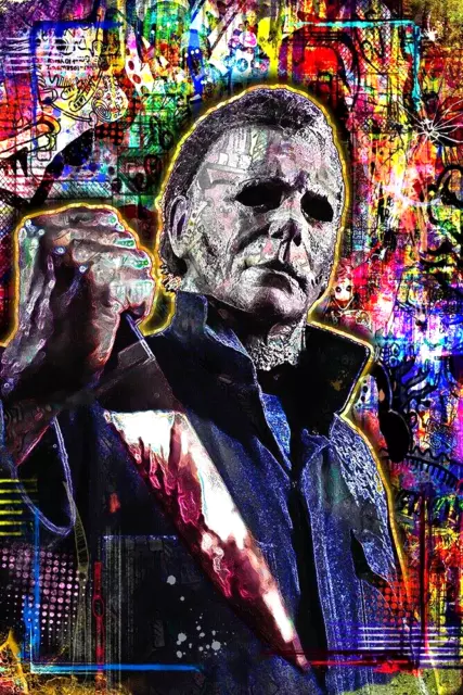 Michael Myers of HALLOWEEN Pop Poster, Halloween Horror Print 20x30in Free Ship