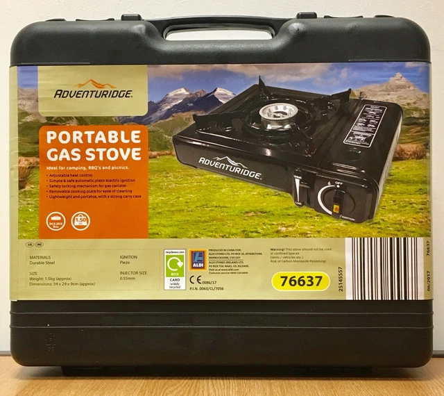 BRAND NEW LIDL Adventuridge Portable Gas Stove Ideal For Camping BBQs ...