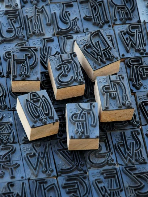 Jugendstil Wäschestempel Monogramm Schablone Textilstempel Stoff Weißstickerei