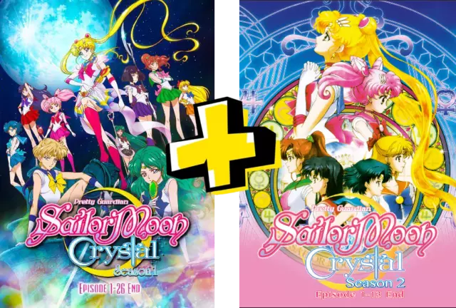 DVD SAILOR MOON CRYSTAL Season 1-3 English Audio Tracking Shipping +Free 1  Anime