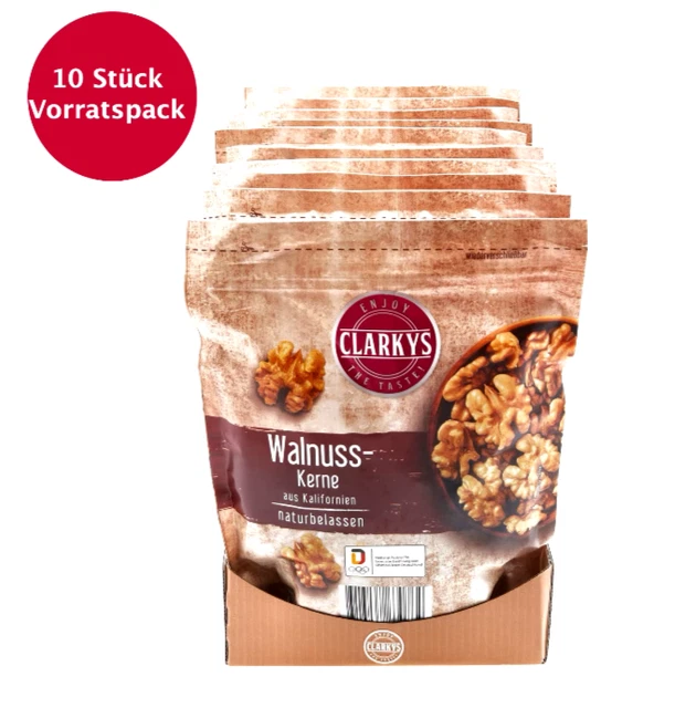 10 x 200 g semi di noce Clarkys confezione da 2 kg