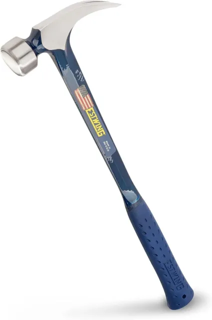 Estwing BIG BLUE Framing Hammer 25oz Straight Rip Claw with Shock Reduction Grip