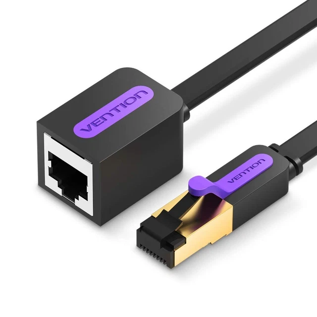 VENTION Cat7 Ethernet Extension Cable Patch Cord 5m Flat Extender (5 metre) New
