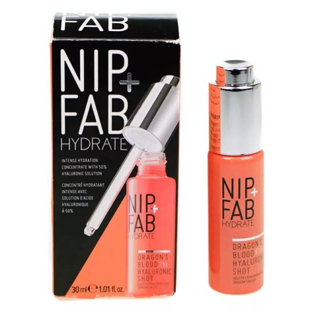 Nip & Fab Face Serum Hydrate Dragon's Blood Hyaluronic Acid 30ml Moisturiser NEW