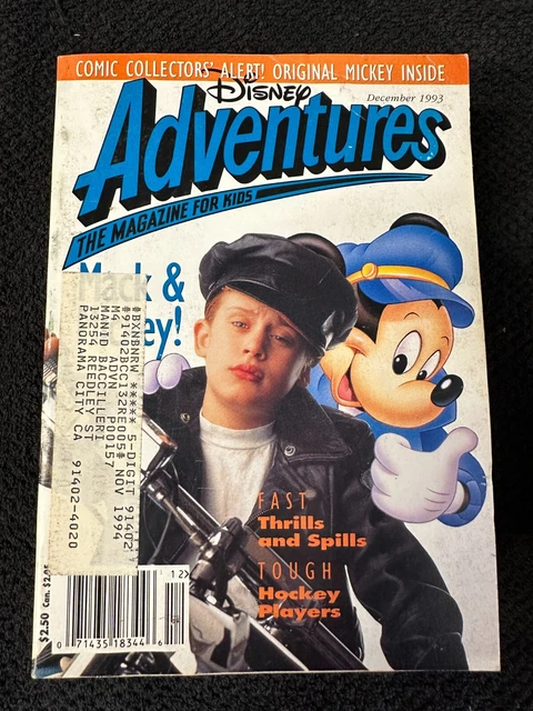 Disney Adventures Magazine December 1993 Macaulay Culkin and Mickey