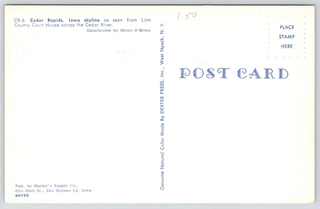 CEDAR RAPIDS IOWA~SKYLINE~NEWMAN'S Department Store~Montgomery Ward