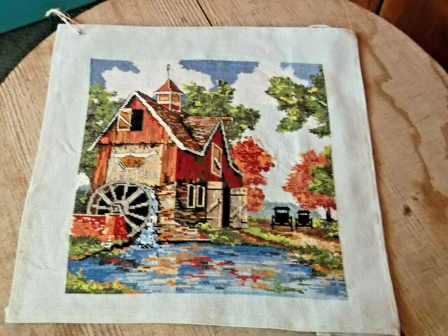 Tableau Tapisserie Le Moulin à Vent Provence – Créations Le Tisserand, Cadre Compris