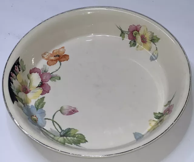 Vintage Bak-Serv Oven Proof 1930's Paden City Pottery 9" Pie Plate Floral