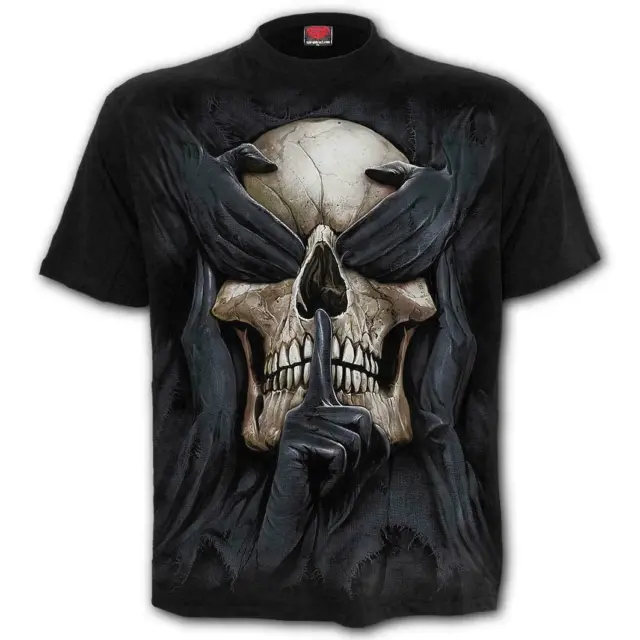 Spiral Direct SEE NO EVIL Men's, Biker/Rock/Skull/Goth/Horror/T-Shirt/Clothing