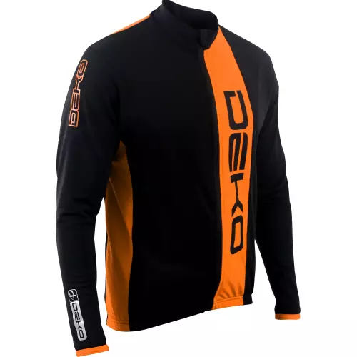 DEKO BICI MTB Maglia invernale LINE nero/arancio varie taglie