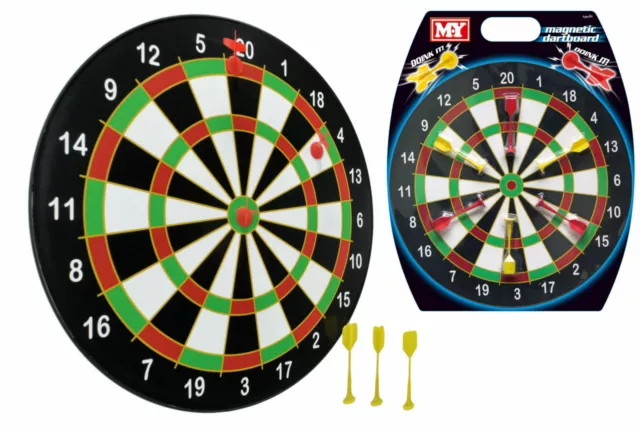 NEW Doink It 16" Magnetic Dartboard With 6 Darts | Kids Dart Board | ihartTOYS