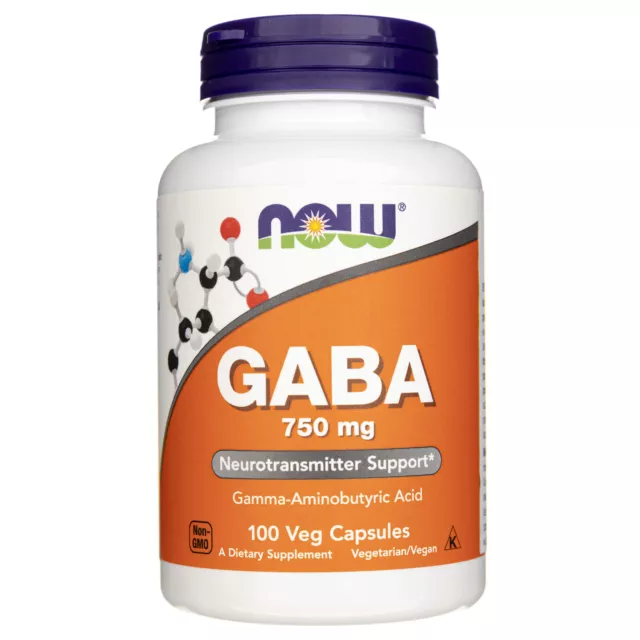 Now Foods GABA 750 mg 100 Kapseln