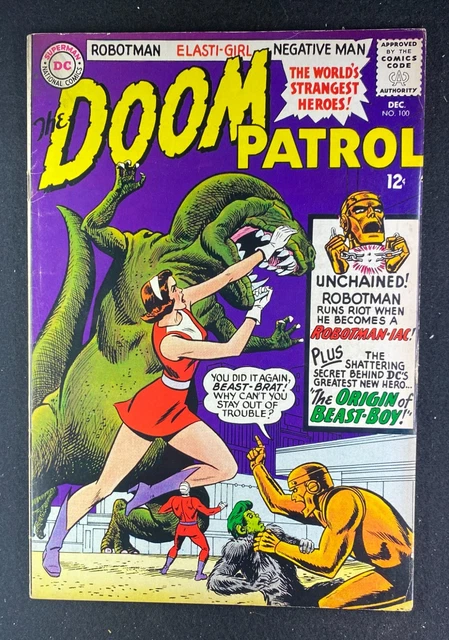 Doom Patrol (1964) #100 FN (6.0) Bob Brown Cover Robotman Origin Beast-Boy