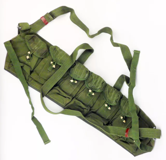 VIETNAM ERA CHINESE Army Canvas Type 63 chest rig 20rds Mag Ammo Pouch ...