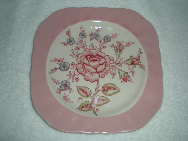 Johnson Bros Rose Chintz Pink Accent Salad Plate  7.5 " England 1883