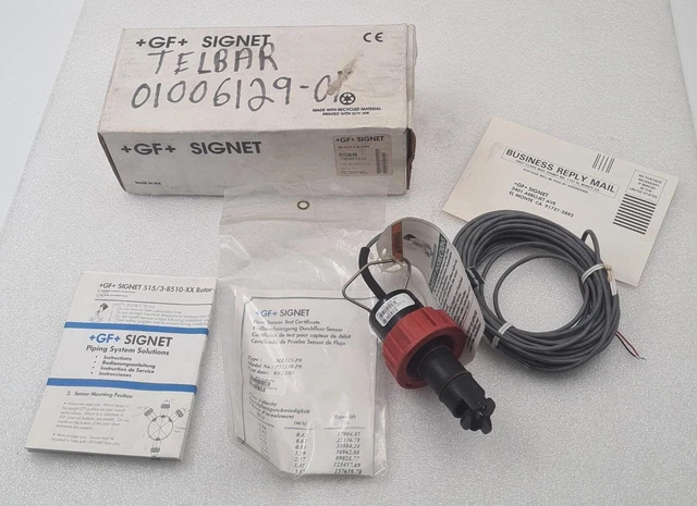 NEW - GF Signet P51530-P0 Rtr-X Rotor-X Standard Mount Paddlewheel Flow Sensor