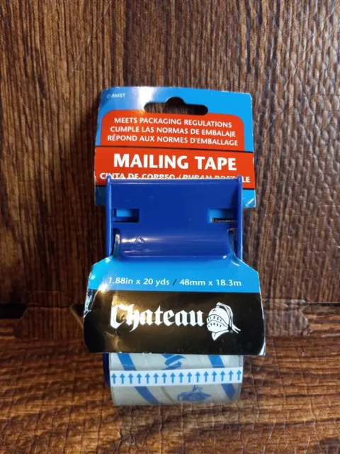 CHATEAU Mailing Tape with Dispenser 1.88" x 20 yds Packing Set of 6