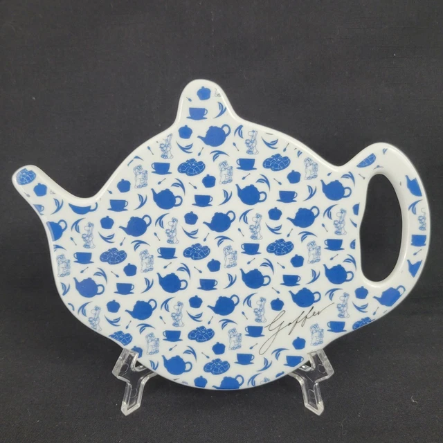 WADE TETLEY TEA Folk Teapot Trivet with Gaffer & Sydney, Porcelain 28.