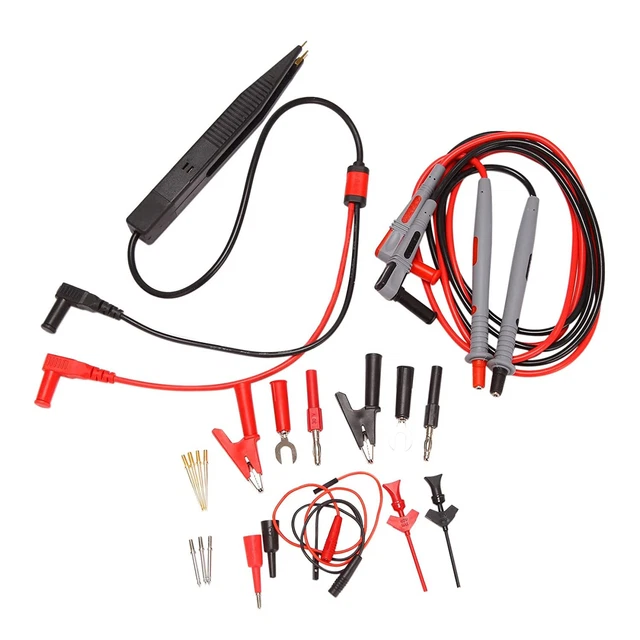 Sonde Multimètre Testeur Silicone électrique Cordon flexible pince crocodille li