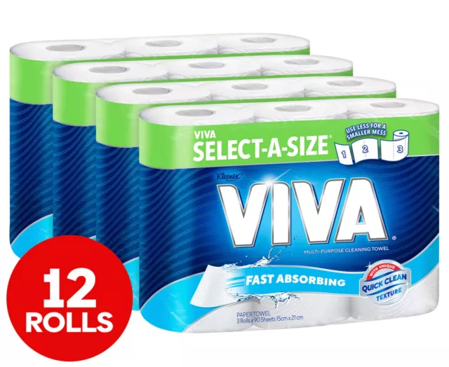 4 x 3pk VIVA Select-A-Size Paper Towels - Brand NEW - SALE - Limited time only