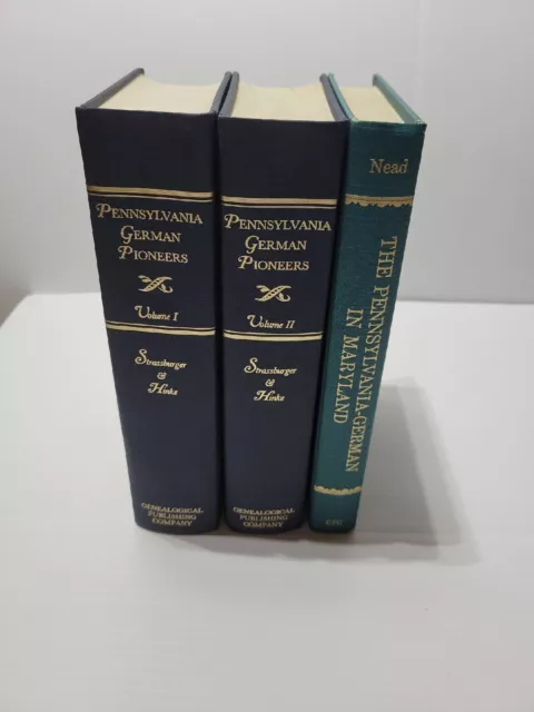 1992 1980 Pennsylvania German Pioneers Vol 1 & 2 Strassburger Hinke Genealogy HC