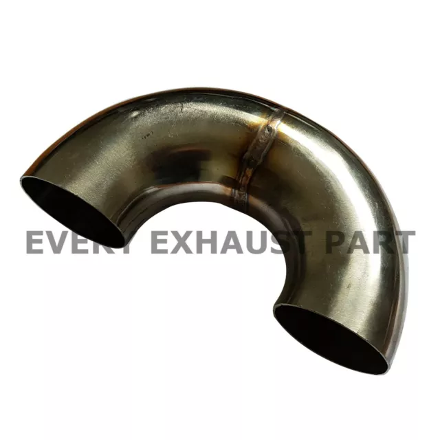 63mm 2.5inch 180 Degree Mandrel Exhaust Bend 304 Stainless Steel 1D 1.5mm Wall