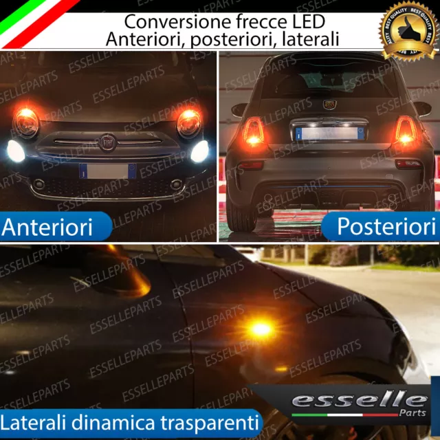 Kit Frecce Led Fiat 500 Restyling Anteriori Posteriori Laterali Trasparenti