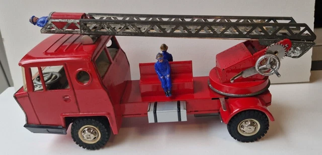 Camion De Pompier Bernard L'Hermite Double échelle - Joustra - Jouet Ancien En Tôle France